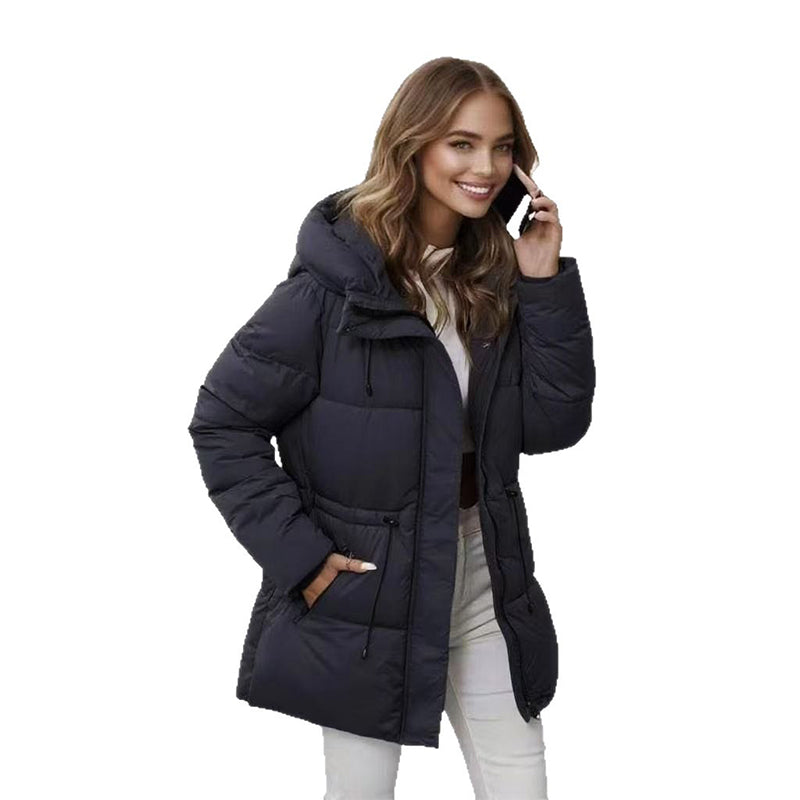 📢🎉50%Rabatt!!!🛍️✨Damen Steppmantel mit Kapuze, mittellang