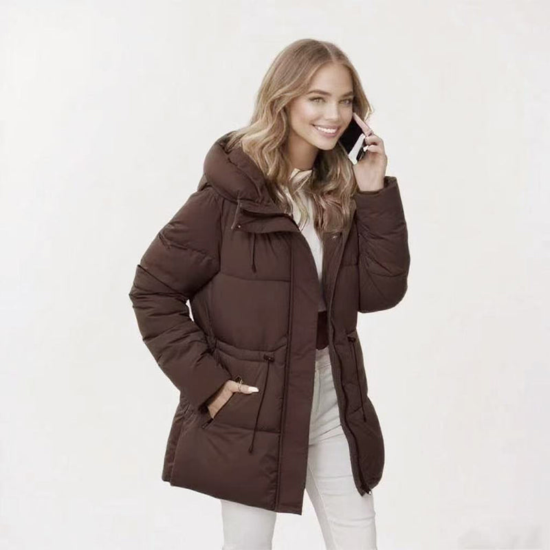 📢🎉50%Rabatt!!!🛍️✨Damen Steppmantel mit Kapuze, mittellang