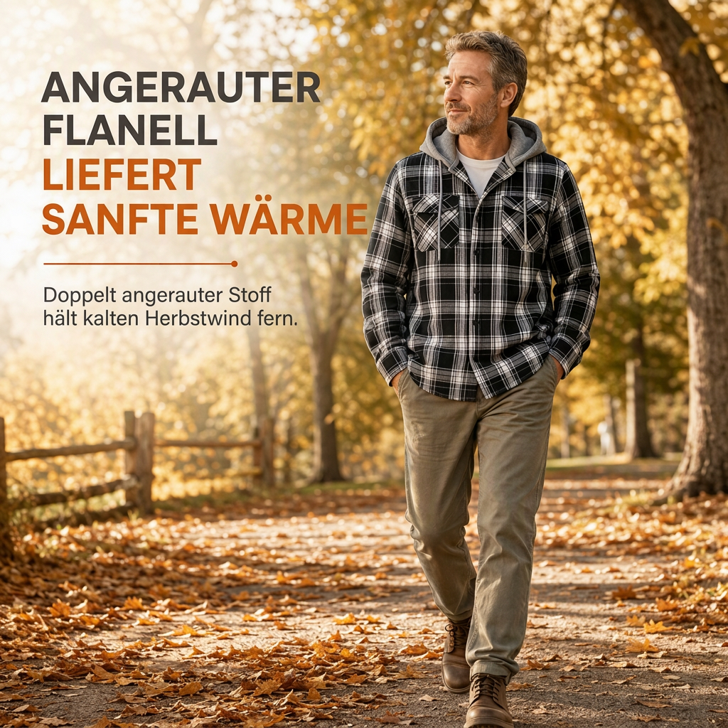 📢📢50%Rabatt!!!🎉✨Karierter Kapuzenpullover mit Reißverschluss für Herren, lockere Passform, American Style, angerautes Hoodie-Sweatshirt
