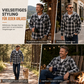 📢📢50%Rabatt!!!🎉✨Karierter Kapuzenpullover mit Reißverschluss für Herren, lockere Passform, American Style, angerautes Hoodie-Sweatshirt