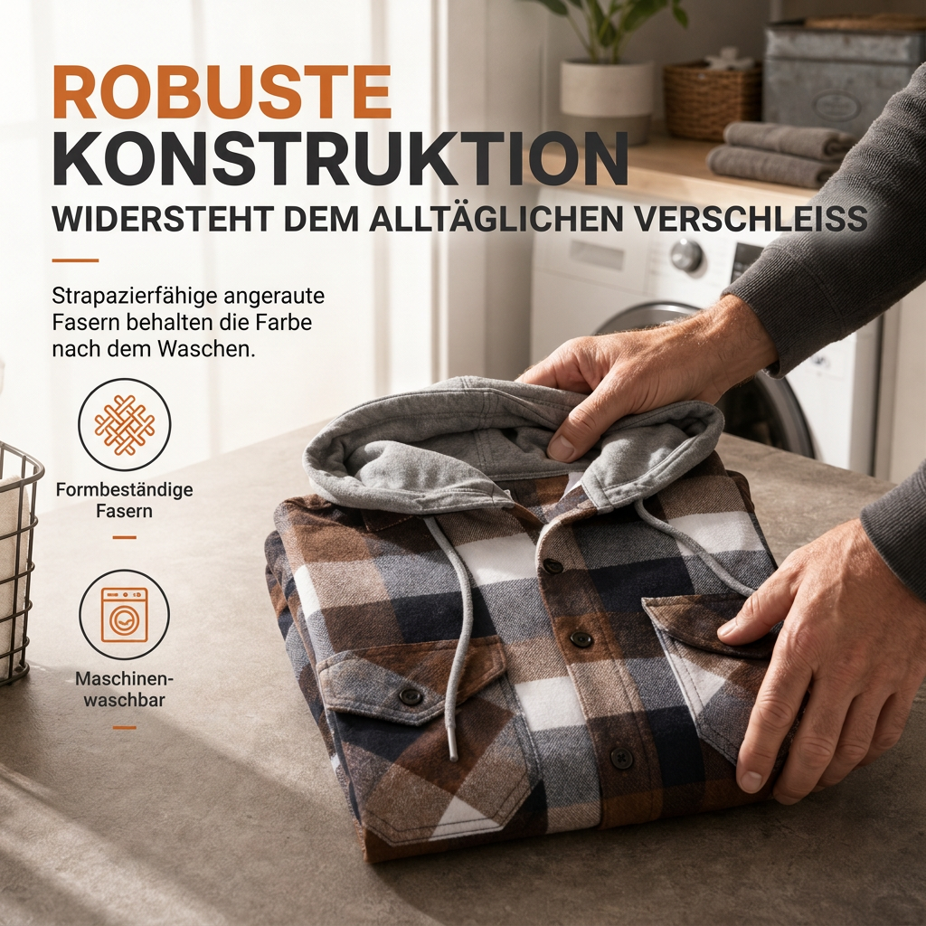 📢📢50%Rabatt!!!🎉✨Karierter Kapuzenpullover mit Reißverschluss für Herren, lockere Passform, American Style, angerautes Hoodie-Sweatshirt