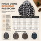 📢📢50%Rabatt!!!🎉✨Karierter Kapuzenpullover mit Reißverschluss für Herren, lockere Passform, American Style, angerautes Hoodie-Sweatshirt