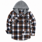 📢📢50%Rabatt!!!🎉✨Karierter Kapuzenpullover mit Reißverschluss für Herren, lockere Passform, American Style, angerautes Hoodie-Sweatshirt