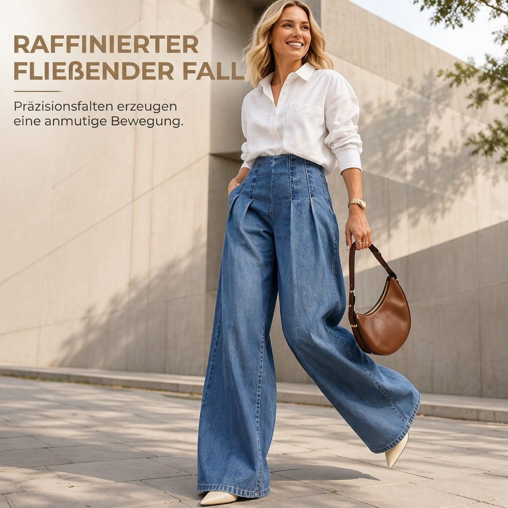🔥Beliebtes Produkt ！✨Weite Jeans mit hoher Taille für Damen