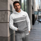 Herren-Freizeit-Set aus Hoodie und Hose im Color-Block-Design