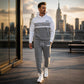 Herren-Freizeit-Set aus Hoodie und Hose im Color-Block-Design
