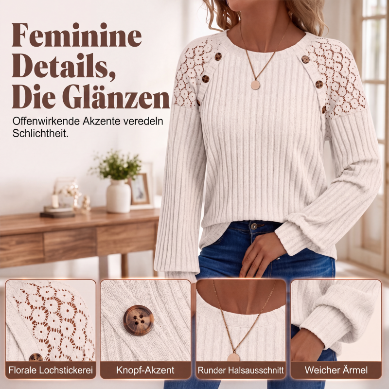 📢📢50%Rabatt!!!🎉✨Legeres geripptes Langarmshirt für Damen