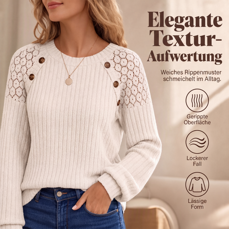 📢📢50%Rabatt!!!🎉✨Legeres geripptes Langarmshirt für Damen