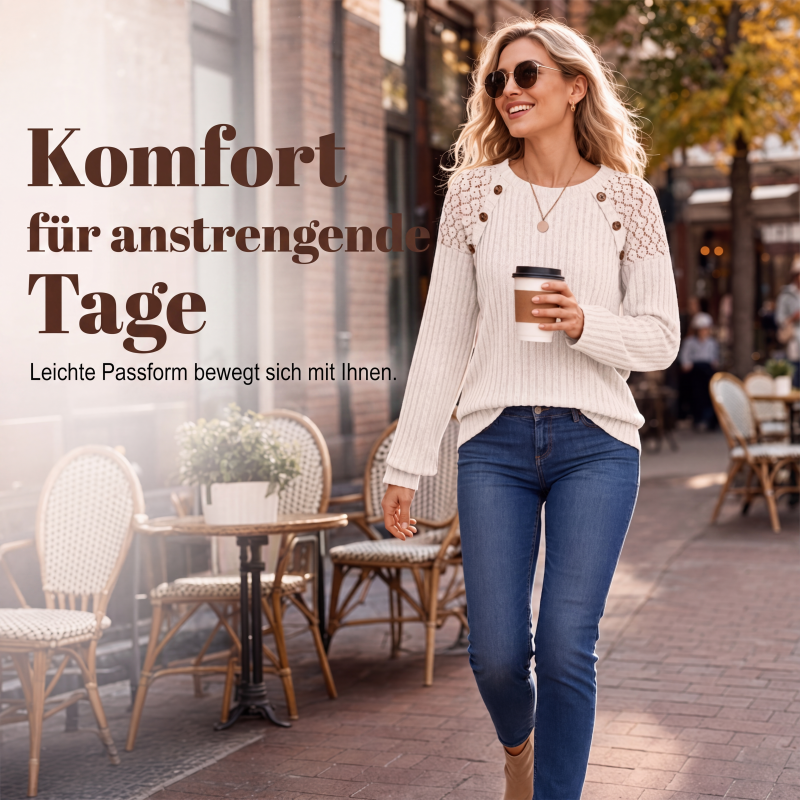📢📢50%Rabatt!!!🎉✨Legeres geripptes Langarmshirt für Damen