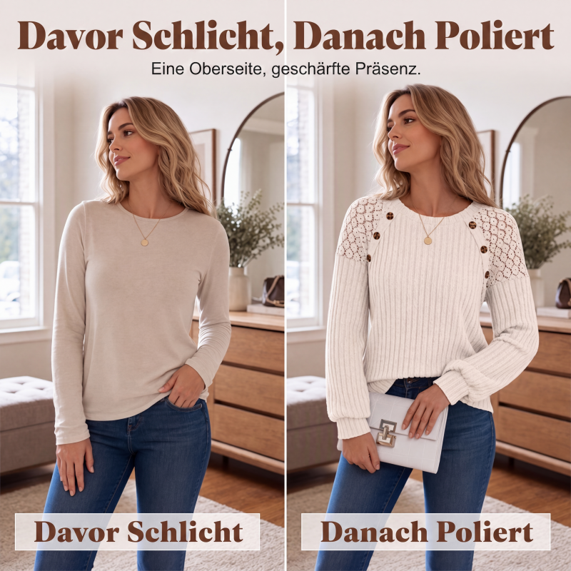 📢📢50%Rabatt!!!🎉✨Legeres geripptes Langarmshirt für Damen