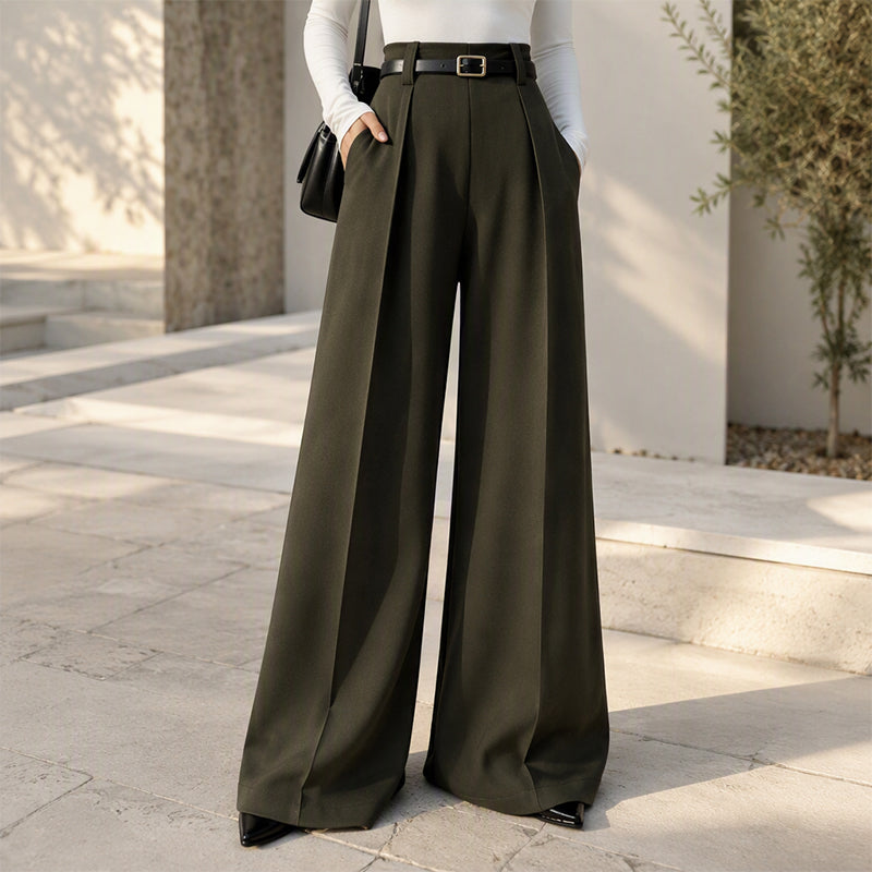 📢🎉50%Rabatt!!!🛍️✨Elegante weit geschnittene Damen-Hosen mit Fall