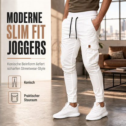 🙌 100% Wiederkaufquote – Qualität überzeugt! Cargo-Jogginghose für Herren, unifarben, im lässigen Stil