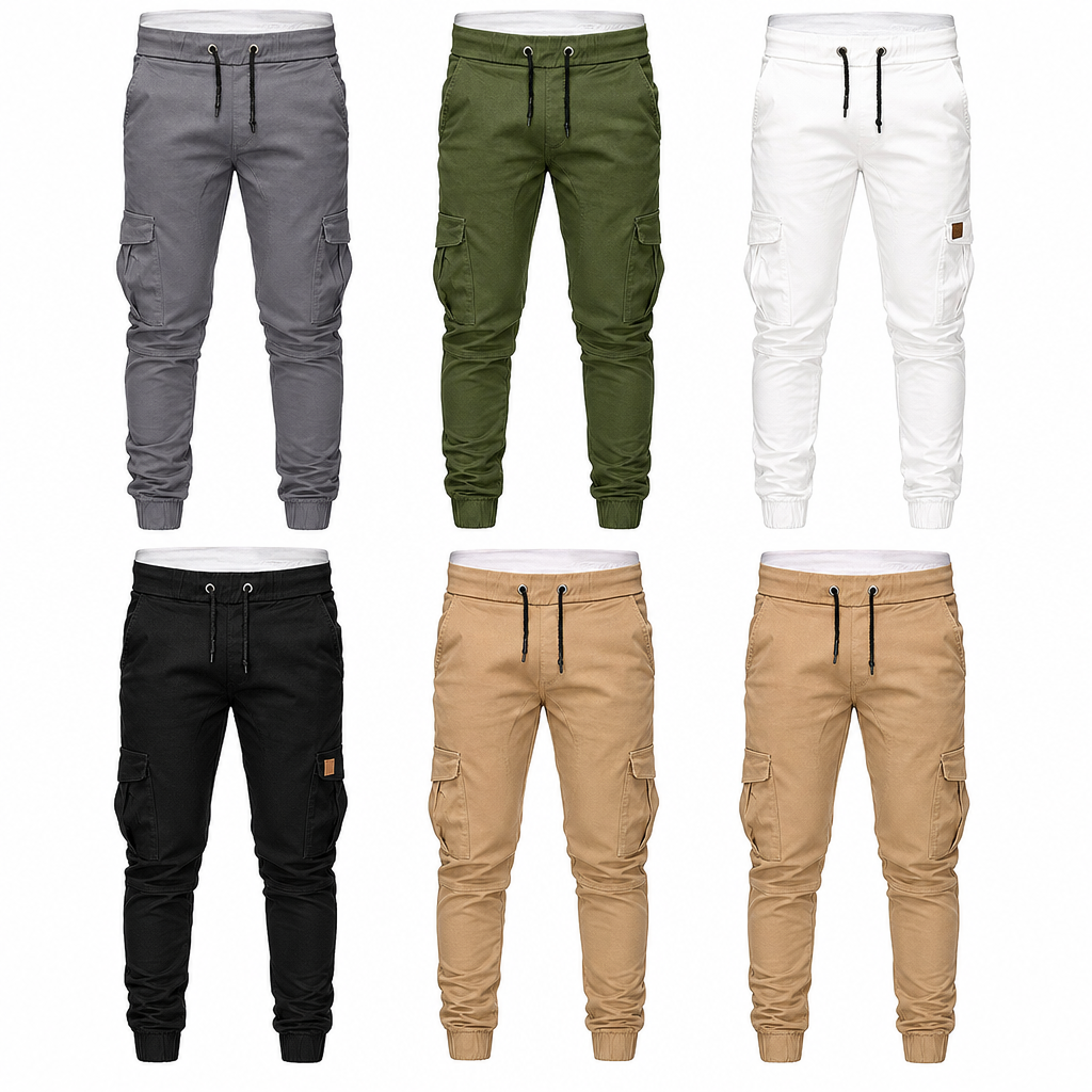 🙌 100% Wiederkaufquote – Qualität überzeugt! Cargo-Jogginghose für Herren, unifarben, im lässigen Stil