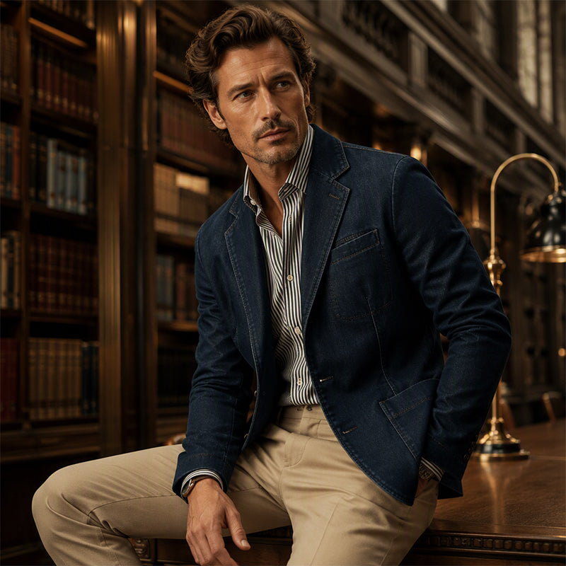 📢🎉50%Rabatt!!!🛍️✨Stilvoller Slim-Fit Jeansblazer für Herren