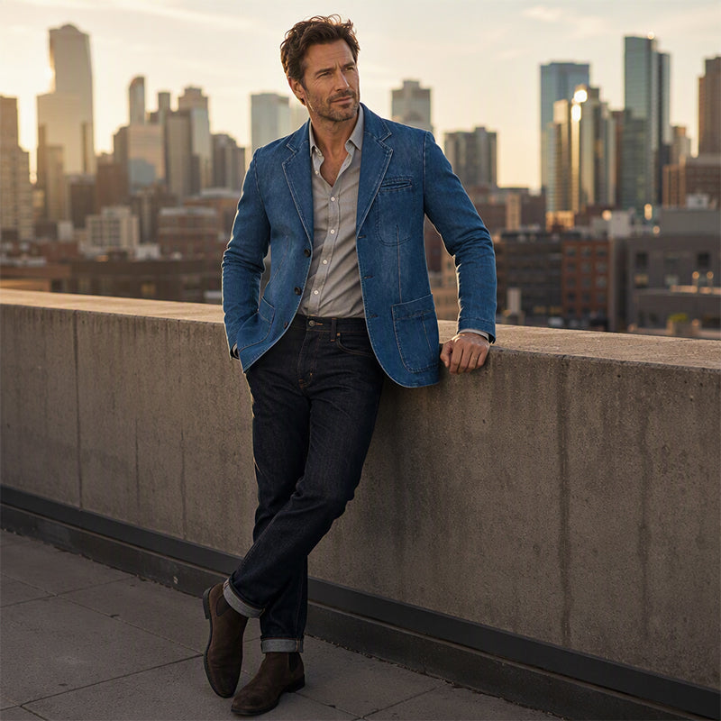 📢🎉50%Rabatt!!!🛍️✨Stilvoller Slim-Fit Jeansblazer für Herren