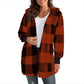 📢🎉50%Rabatt!!!🛍️✨Weites kapuzen-Cardigan für Damen mit Karo-Farblock-Design