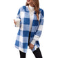 📢🎉50%Rabatt!!!🛍️✨Weites kapuzen-Cardigan für Damen mit Karo-Farblock-Design