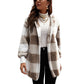 📢🎉50%Rabatt!!!🛍️✨Weites kapuzen-Cardigan für Damen mit Karo-Farblock-Design