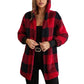 📢🎉50%Rabatt!!!🛍️✨Weites kapuzen-Cardigan für Damen mit Karo-Farblock-Design