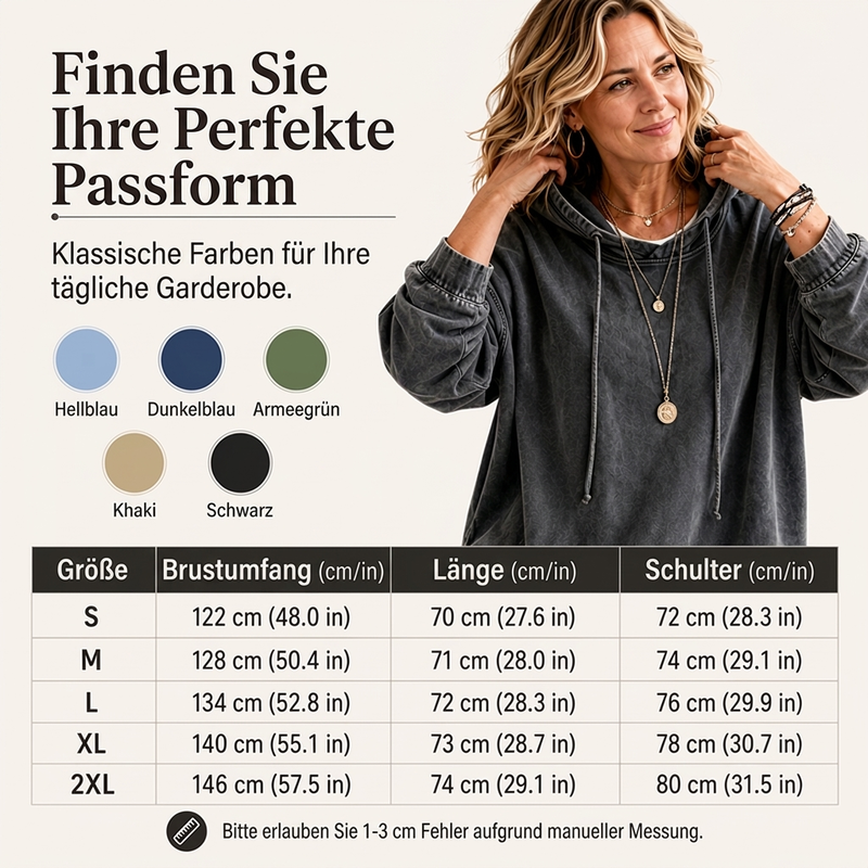 📢🎉50%Rabatt!!!🛍️✨Legeres Denim-Hoodie für Damen