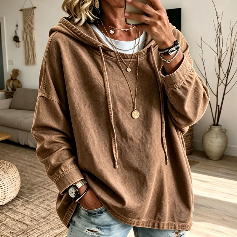 📢🎉50%Rabatt!!!🛍️✨Legeres Denim-Hoodie für Damen