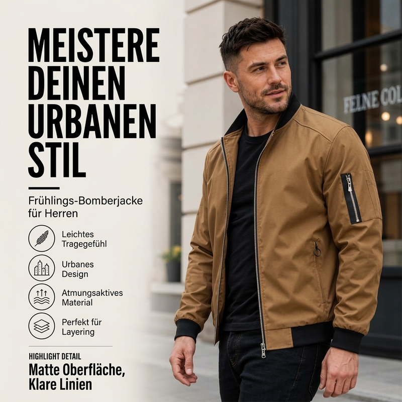 📢🎉50%Rabatt!!!🛍️✨Outdoor-Bomberjacke für Herren, lässiges Design