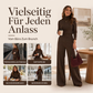 📢🎉50%Rabatt!!!🛍️✨Damen-Set aus Rollkragen-Strickoberteil und weit geschnittenen Hosen