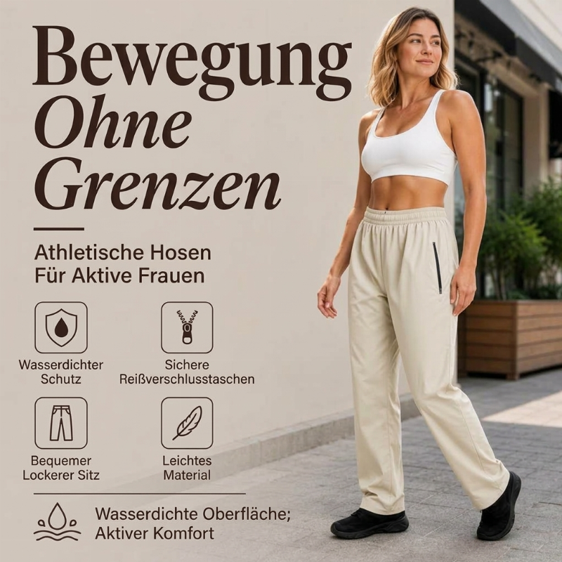 📢🎉50%Rabatt!!!🛍️✨Wasserdichte Outdoor-Hosen für Damen mit Reißverschlusstaschen