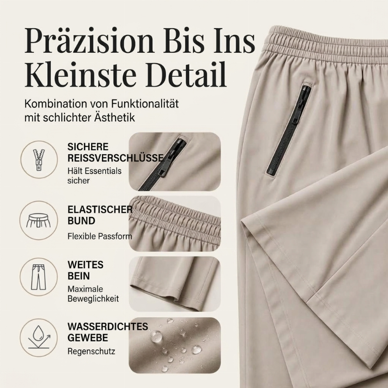 📢🎉50%Rabatt!!!🛍️✨Wasserdichte Outdoor-Hosen für Damen mit Reißverschlusstaschen