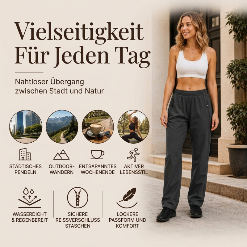📢🎉50%Rabatt!!!🛍️✨Wasserdichte Outdoor-Hosen für Damen mit Reißverschlusstaschen
