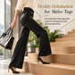 Elegante hoch taillierte Satin-Weithosen mit asymmetrischer Taille