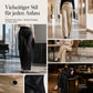 Elegante hoch taillierte Satin-Weithosen mit asymmetrischer Taille