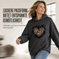 🔥Beliebtes Produkt ！✨Legeres Fleece-Hoodie für Damen mit Leopardenherz-Motiv und Kängurutasche
