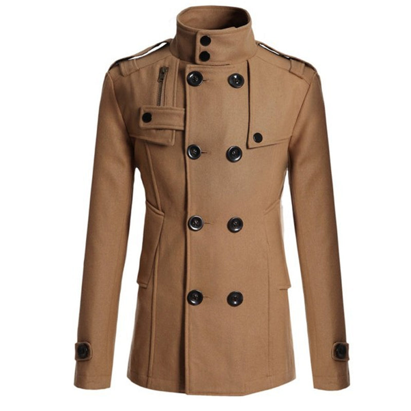 🙌 70% Wiederkaufquote – Qualität überzeugt! Zweireihiger Trenchcoat für Herren, Slim Fit