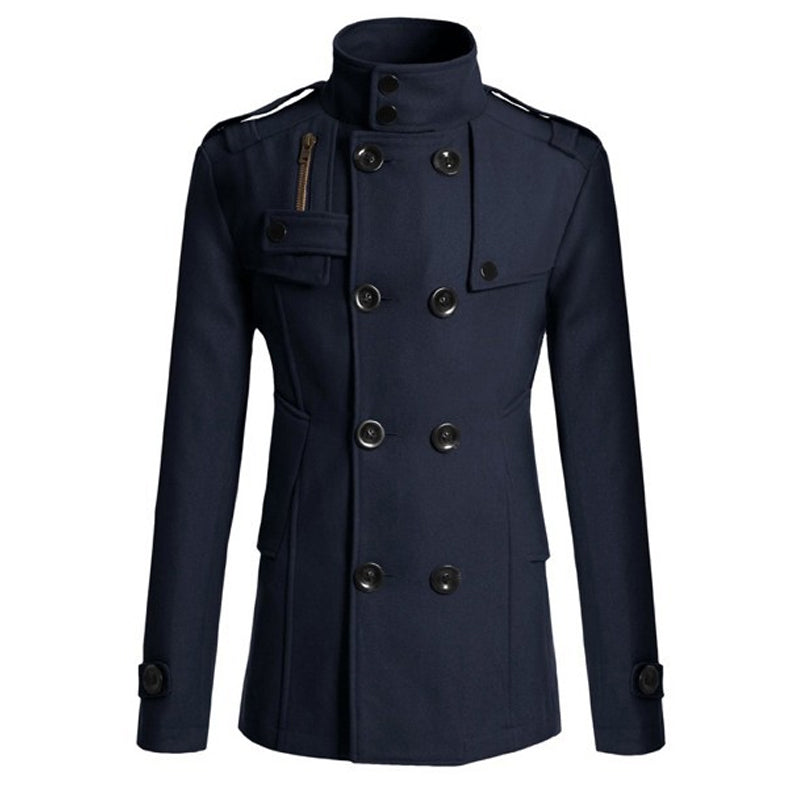 🙌 70% Wiederkaufquote – Qualität überzeugt! Zweireihiger Trenchcoat für Herren, Slim Fit