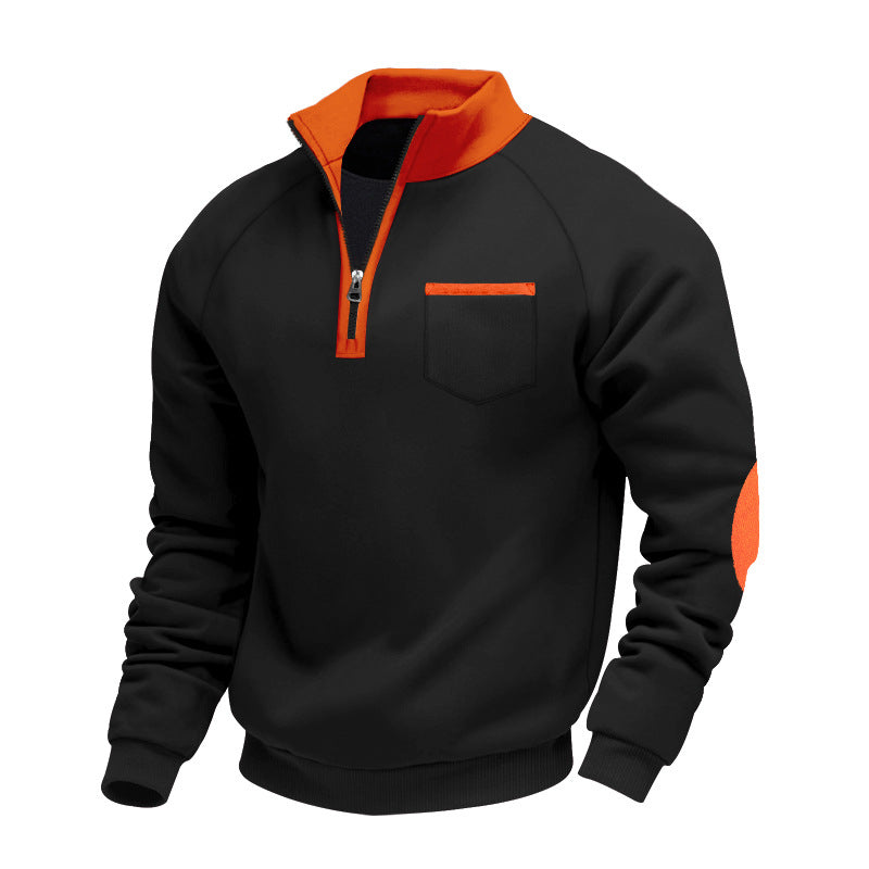 🔥Beliebtes Produkt ！✨Warmes Herren-Casual-Sweatshirt mit Viertelreißverschluss