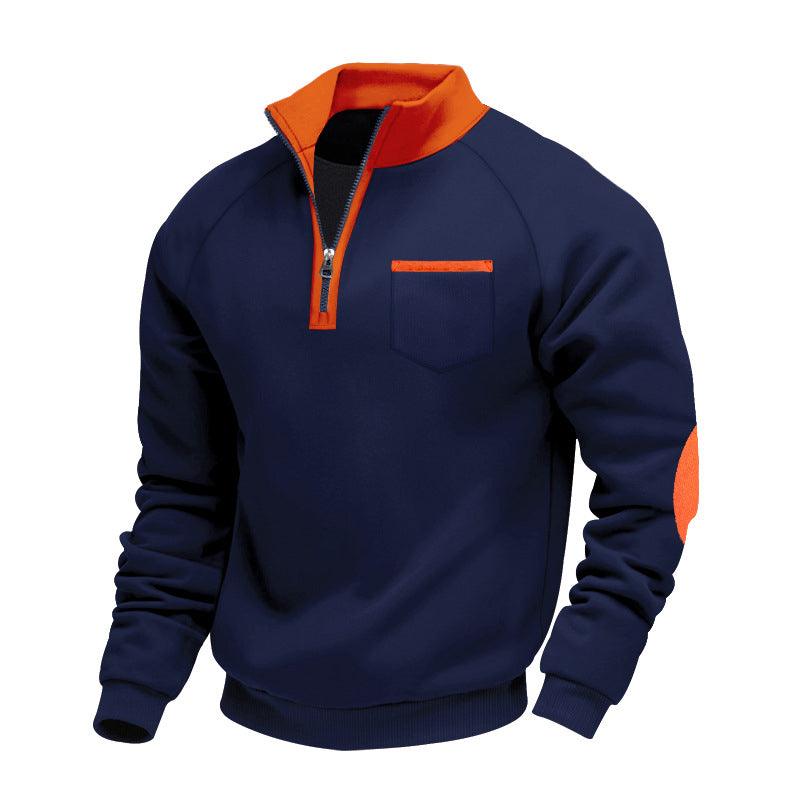 🔥Beliebtes Produkt ！✨Warmes Herren-Casual-Sweatshirt mit Viertelreißverschluss
