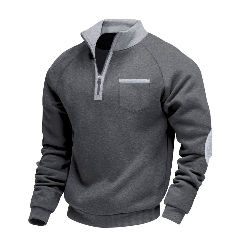 🔥Beliebtes Produkt ！✨Warmes Herren-Casual-Sweatshirt mit Viertelreißverschluss