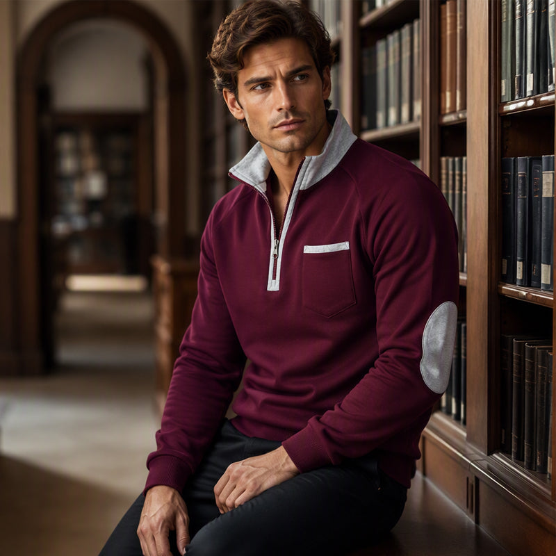 🔥Beliebtes Produkt ！✨Warmes Herren-Casual-Sweatshirt mit Viertelreißverschluss