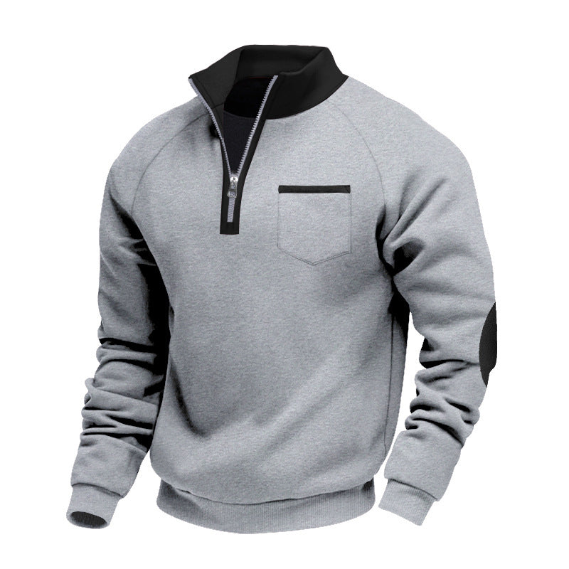 🔥Beliebtes Produkt ！✨Warmes Herren-Casual-Sweatshirt mit Viertelreißverschluss