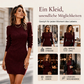 🏆 Verkaufsschlager – jetzt halber Preis! Geripptes Bodycon-Kleid mit Rundhalsausschnitt für Damen