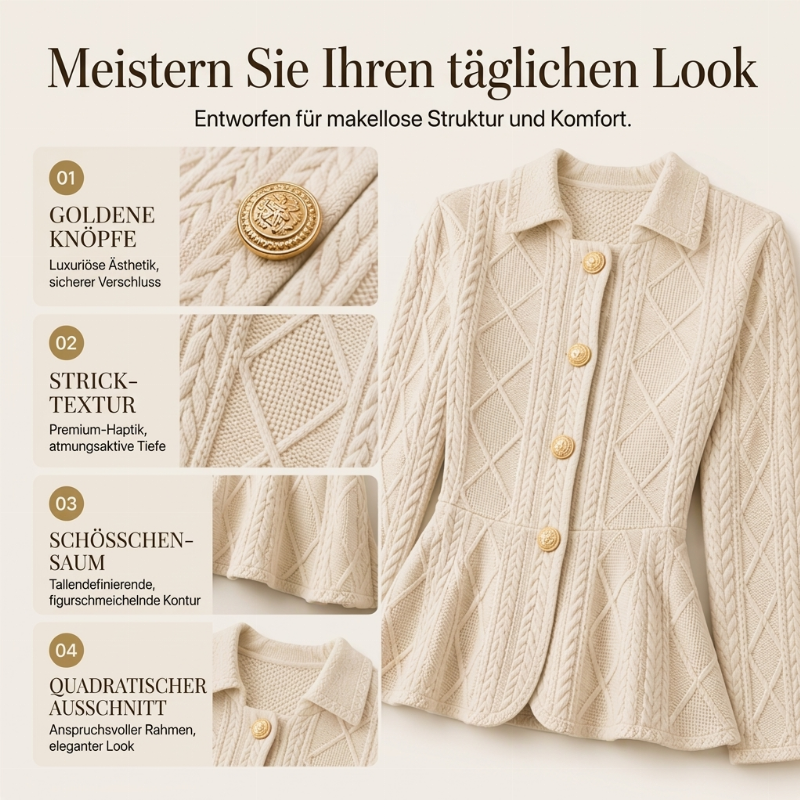 🔥Beliebtes Produkt ！✨Elegantes Damen-Blazer mit Rüschen-Peplum