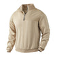 Herren-Casual-Sweatshirt mit Jacquard-Muster und halbem Reißverschluss