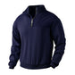 Herren-Casual-Sweatshirt mit Jacquard-Muster und halbem Reißverschluss