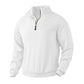 Herren-Casual-Sweatshirt mit Jacquard-Muster und halbem Reißverschluss