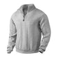 Herren-Casual-Sweatshirt mit Jacquard-Muster und halbem Reißverschluss