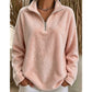 Bequemes, gemütliches Quarter-Zip-Sweatshirt für Damen