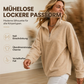 Bequemes, gemütliches Quarter-Zip-Sweatshirt für Damen