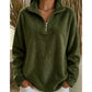 Bequemes, gemütliches Quarter-Zip-Sweatshirt für Damen