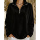 Bequemes, gemütliches Quarter-Zip-Sweatshirt für Damen